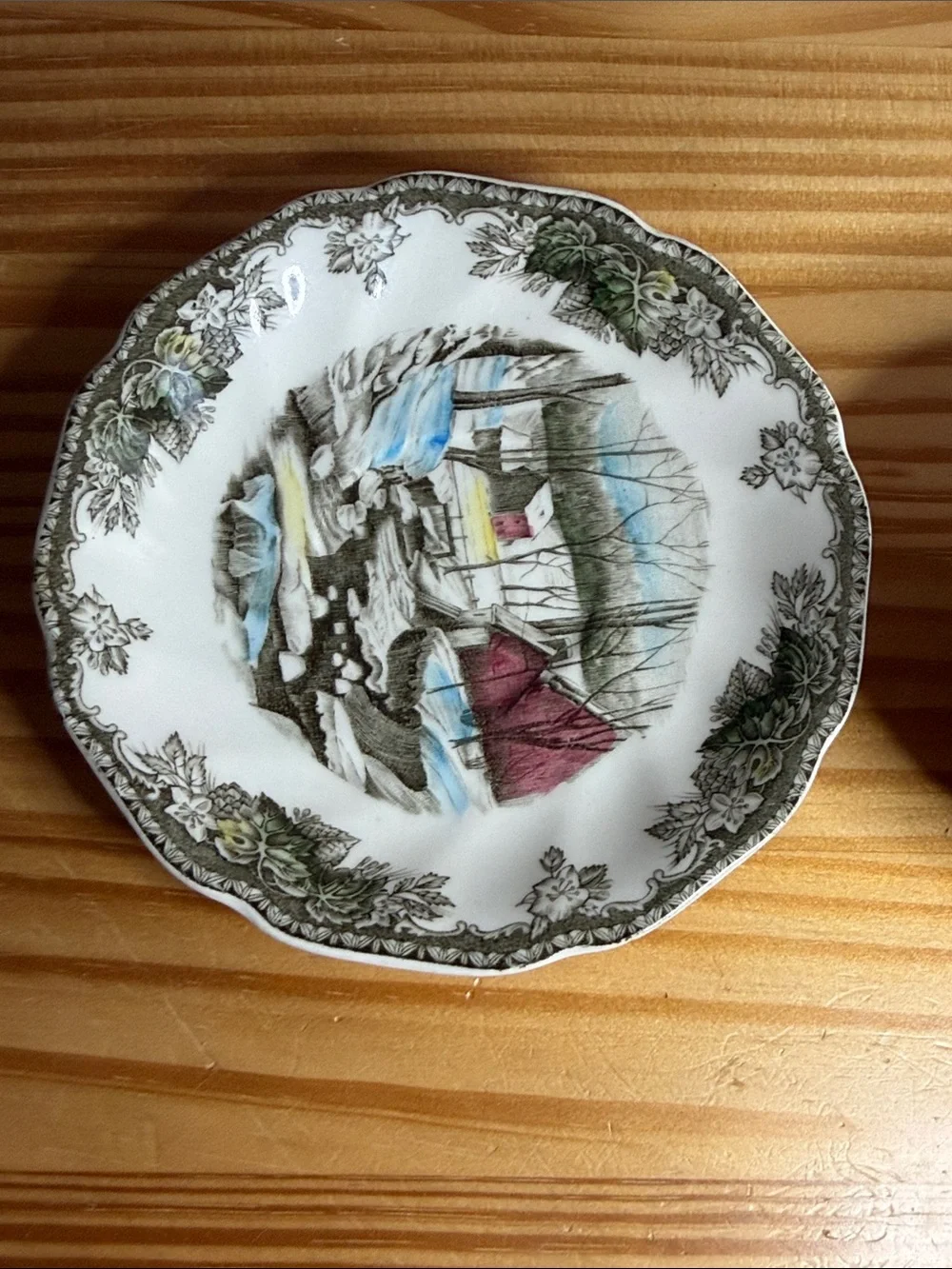 Vintage Johnson Brothers Chipped Teacup & Saucer for Crafts